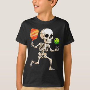 T-shirt Squelette jouant au pickle ball costume d'Hallowee