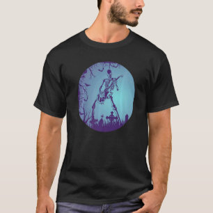 T-shirt Squelette jouant un solo de guitare électrique au