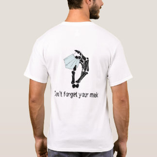 T-shirt Squelette main avec masque visage