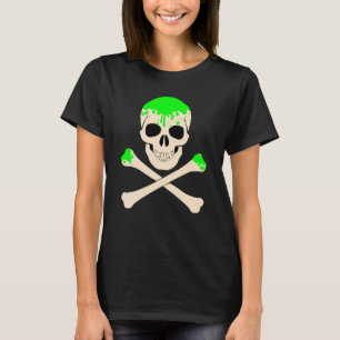 T-shirt squelette mince des os croisés du crâne d'hallowee