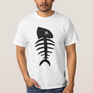 T-shirt squelette mort de poissons