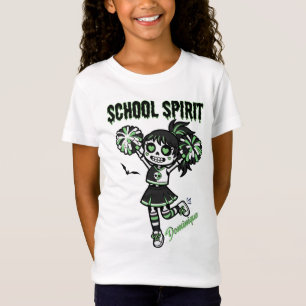 T-Shirt Squelette Pom-pom girl Halloween esprit école