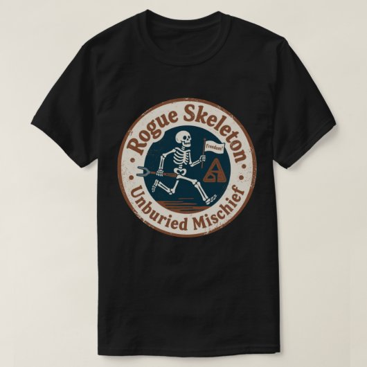 T-shirt Squelette Rogue Méfait Déterré (Design devant)