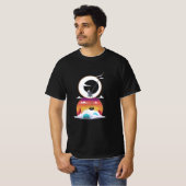 T-shirt Squelette se balançant sur une lune (Devant entier)