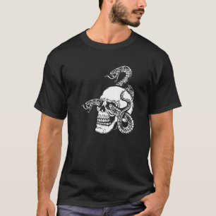 T-shirt Squelette Serpent Gothique Horreur Satanisme Occul