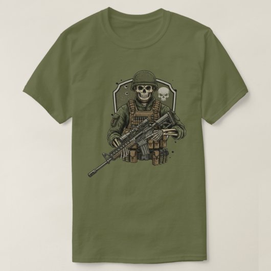 T-shirt Squelette Sniper (Design devant)