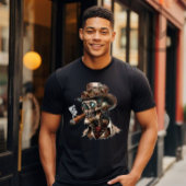 T-shirt Squelette style Steampunk avec Cigar