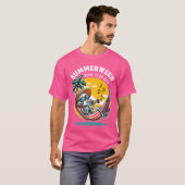 T-shirt Squelette Summerween Bone to Be Wild à manches lon (Devant entier)