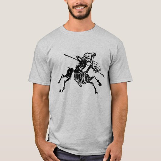T-shirt Squelette sur le cheval squelettique (Devant)