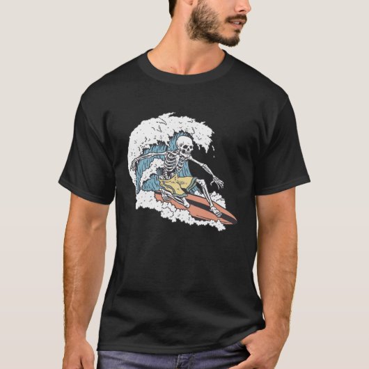 T-shirt Squelette Surfer (Devant)