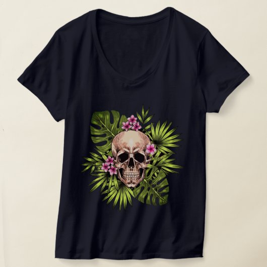 T-Shirt Squelette Tropical (Poser)