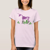 T-shirt Squelette Unicorne pourpre (Devant)