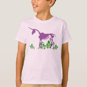 T-shirt Squelette Unicorne pourpre (Devant)