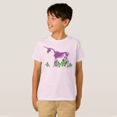 T-shirt Squelette Unicorne pourpre (Devant entier)