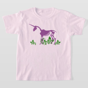 T-shirt Squelette Unicorne pourpre