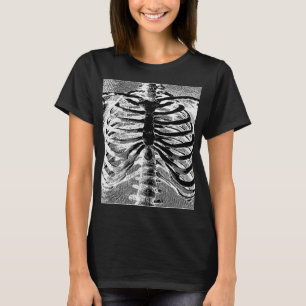 T-shirt Squelette Vintage Torse Corps Halloween