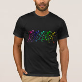 T-shirt Squelettes courants d'arc-en-ciel (Devant)