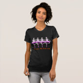 T-shirt Squelettes dansant le ballet "Halloween heureux " (Devant entier)