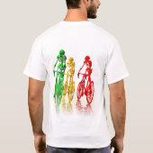 T-shirt Squelettes montant des bicyclettes (Dos)