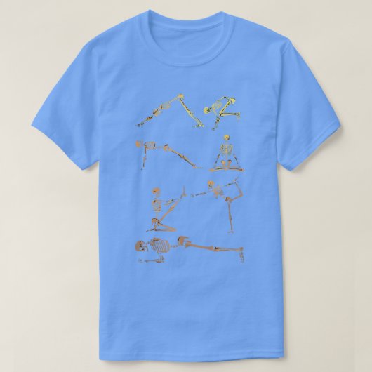 T-shirt squelettes Statue Bone Stretchers Halloween Figuri (Design devant)