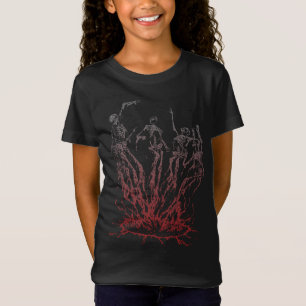 T-Shirt Squelettes surgissant des flammes