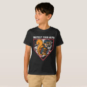 T-shirt Squirrel Baseball Catcher Protégez vos nuts Garçon (Devant entier)