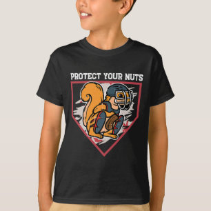 T-shirt Squirrel Baseball Catcher Protégez vos nuts Garçon