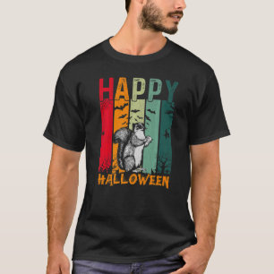 T-shirt Squirrel Girls Boys Retro Style Dîner Halloween