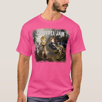 T-shirt Squirrel Jam drôle groupe de rock écureuil