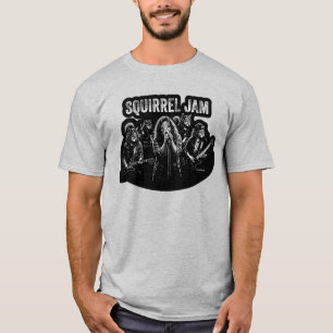 T-shirt Squirrel Jam - Parodie de groupe de rock vintage d