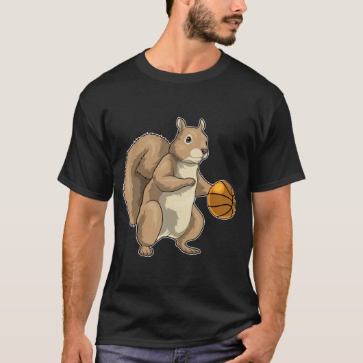 T-shirt Squirrel Joueur de basket-ball (Devant)