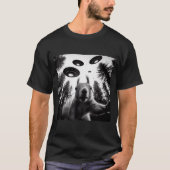 T-shirt Squirrel Selfie With Alien Ufo Funny For Men Women (Devant)
