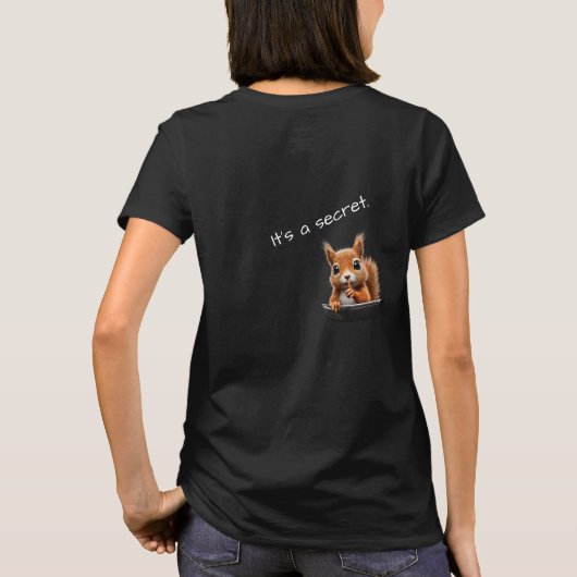 T-shirt Squirrel Spy Tee - "Shh... C’est un secret" S (Dos)