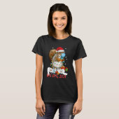 T-shirt Squirrel Visage Masque Bye Bye 2021 Noël (Devant entier)