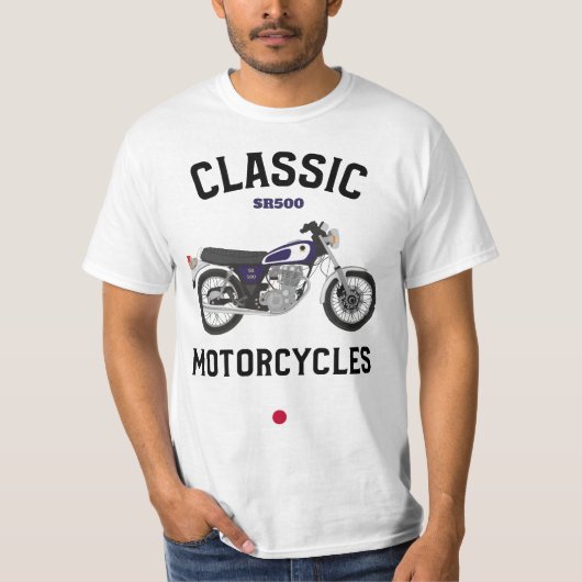T-shirt SR500 Biker Motocycle japonais (Devant)