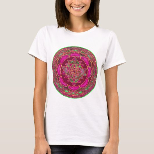 T-shirt Sri Lakshmi Yantra Mandala (Devant)