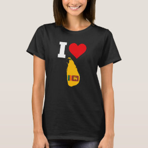 T-shirt Sri Lanka Drapeau pour Sri Lanka I Love Sri Lanka