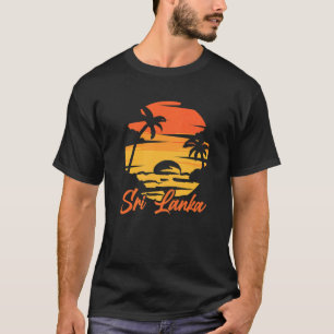 T-shirt Sri Lanka Ocean Palm Tree Vacances d'été Sri Lank