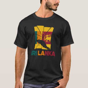 T-shirt Sri Lanka Sri Lanka Sri Lanka Paon du drapeau du S