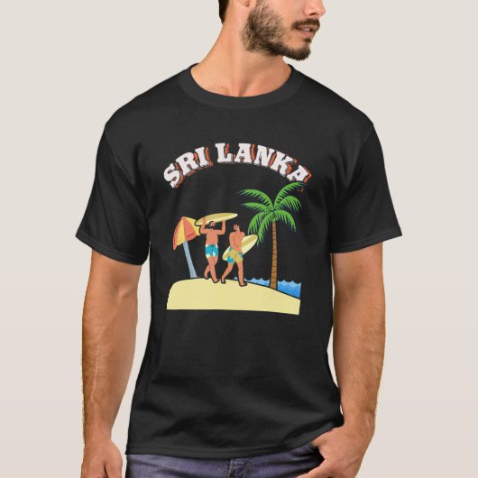 T-shirt Sri Lanka Surfer Beach vacances d'été Surf Sri Lan (Devant)