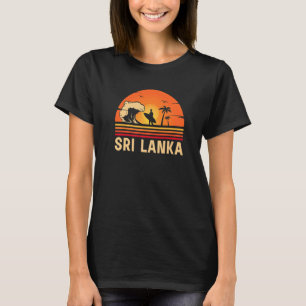T-shirt Sri Lanka Surfer Rétro Ocean Sunset Vacances Sri L