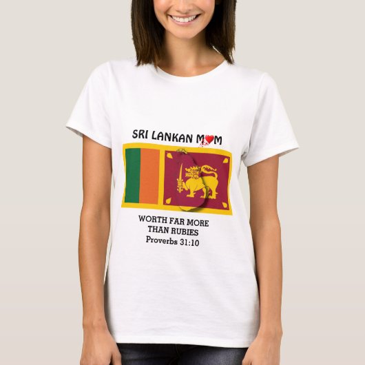 T-shirt SRI LANKAN MOM | Plus que des rubis | PROVERBS 31 (Devant)