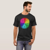 T-shirt Sri spirituel Yantra - arc-en-ciel (Devant entier)