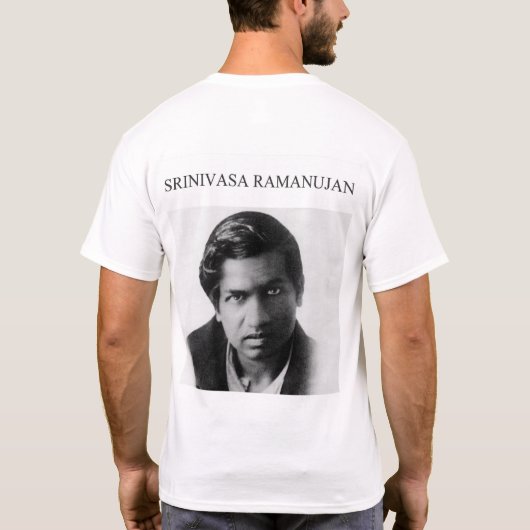 T-shirt Srinivasa Ramanujan mathématicien le plus extraord (Dos)