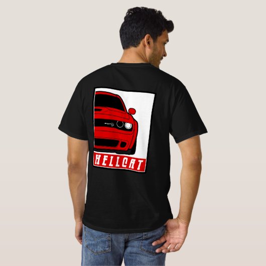 T-shirt SRT DODGE HELLCAT (Dos entier)