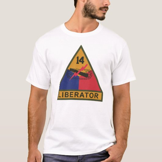 T-shirt SSI - 14e division blindée avec bande de nom (Devant)