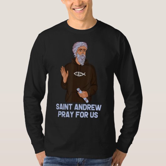 T-shirt St Andrew Patron De Pêche Saint De Fisherman Catho (Devant)