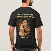 T-SHIRT ST ANTHONY DE FESTIN DE FESTIVAL D'ÉVÉNEMENT DE (Dos)