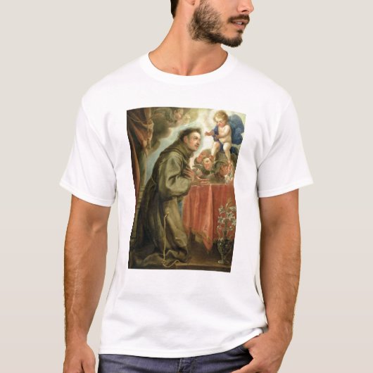 T-shirt St Anthony de Padoue adorant l'enfant du Christ (Devant)