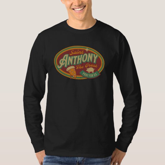 T-shirt St Anthony Great Abbot Patron Saint Farmers Retro  (Devant)